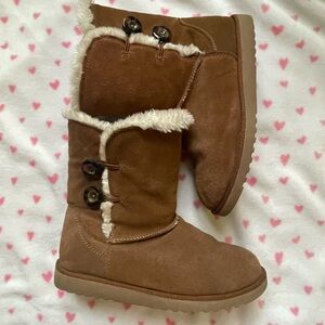 TARGET Suede Shearling Faux Fur Lined Boots